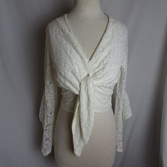 Olivaceous Women Lace Top Size L - Picture 1 of 11